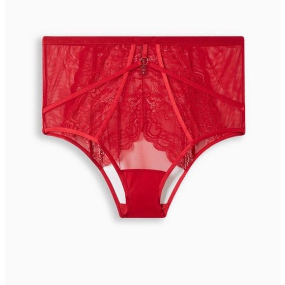 Torrid Red Bow Bralette and High Leg Pantie Set - Picture 5 of 6